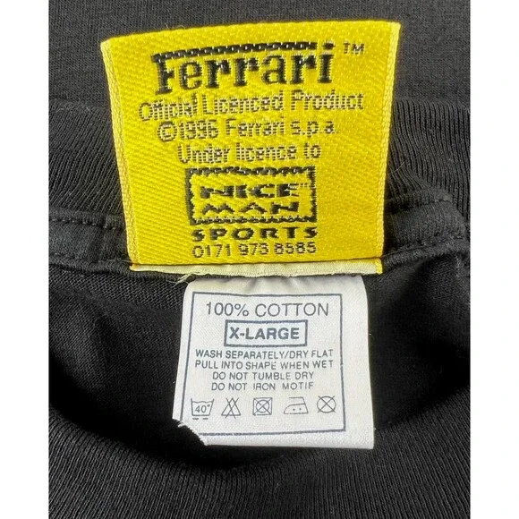 Vintage 1996 FERRARI F310 Black F1 Racing T Shirt Mens XL Short Sleeve - Picture 6 of 7